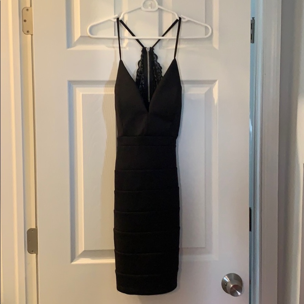Emerald Sundae black mini dress
